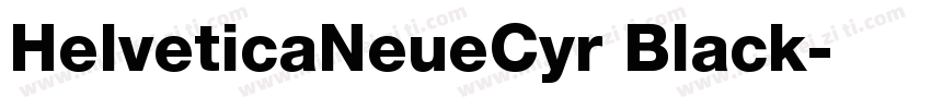 HelveticaNeueCyr Black字体转换